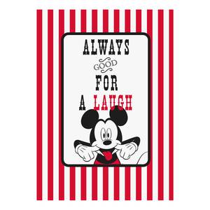 Wandbild Mickey Mouse Laugh Mehrfarbig - Papier - 50 cm x 70 cm