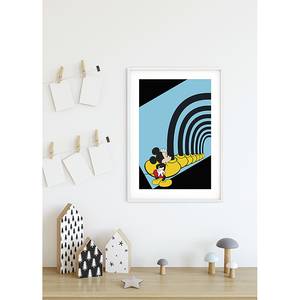 Wandbild Mickey Mouse Foot Tunnel Mehrfarbig - Papier - 50 cm x 70 cm