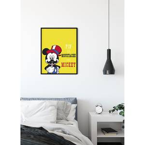 Wandbild Mickey Mouse Moustache Mehrfarbig - Papier - 50 cm x 70 cm