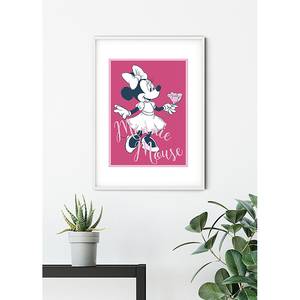 Tableau déco Minnie Mouse Girlie Rouge / Blanc - Papier - 50 x 70 cm