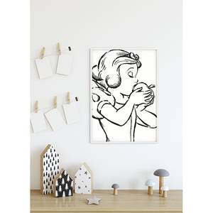 Poster Snow White Apple Bite white Nero / Bianco - Carta - 50 cm x 70 cm