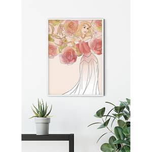 Tableau déco Sleeping Beauty Roses Multicolore - Papier - 50 x 70 cm