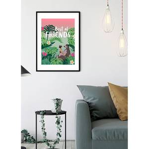 Wandbild Jungle Book Best of Friends Mehrfarbig - Papier - 50 cm x 70 cm