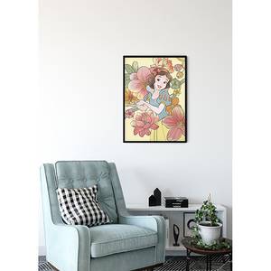 Wandbild Snow White Flowers Mehrfarbig - Papier - 50 cm x 70 cm