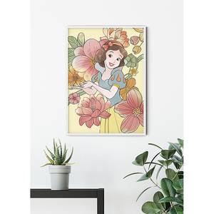 Wandbild Snow White Flowers Mehrfarbig - Papier - 50 cm x 70 cm