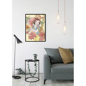 Wandbild Snow White Flowers Mehrfarbig - Papier - 50 cm x 70 cm