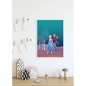 Wandbild Frozen Sisters Mehrfarbig - Papier - 50 cm x 70 cm