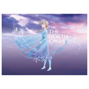 Wandbild Frozen Elsa The North Calls Blau / Lila - Papier - 70 cm x 50 cm