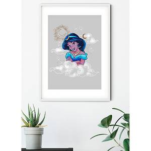 Tableau déco Jasmin Clouds Multicolore - Papier - 50 x 70 cm