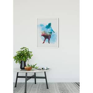 Wandbild Frozen Anna Aquarell Mehrfarbig - Papier - 50 cm x 70 cm