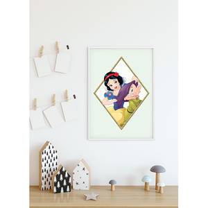 Tableau déco Snow White und Dopey Multicolore - Papier - 50 x 70 cm