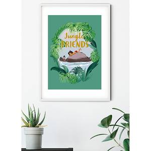 Wandbild Jungle Book Friends Mehrfarbig - Papier - 50 cm x 70 cm