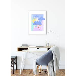 Wandbild Winnie Pooh Clouds Mehrfarbig - Papier - 50 cm x 70 cm