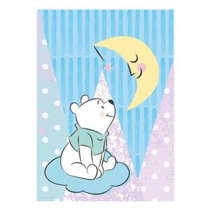 Wandbild Winnie Pooh Moon Mehrfarbig - Papier - 50 cm x 70 cm