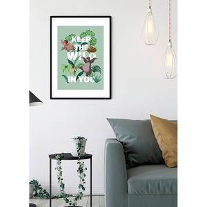 Wandbild Jungle Book Keep the Wild Mehrfarbig - Papier - 50 cm x 70 cm