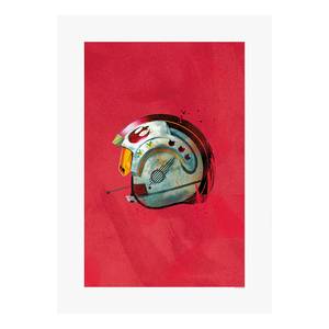 Wandbild Star Wars Helmets Rebel Pilot Mehrfarbig - Papier - 50 cm x 70 cm