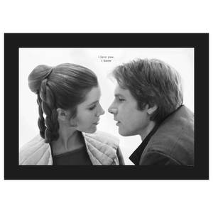 Tableau déco Star Wars Leia Han Love Noir / Blanc - Papier - 70 x 50 cm
