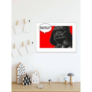 Wandbild Star Wars Comic Quote Vader Schwarz / Rot - Papier - 70 cm x 50 cm