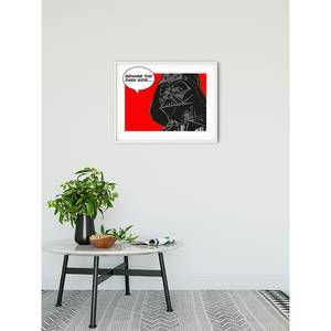 Wandbild Star Wars Comic Quote Vader Schwarz / Rot - Papier - 70 cm x 50 cm