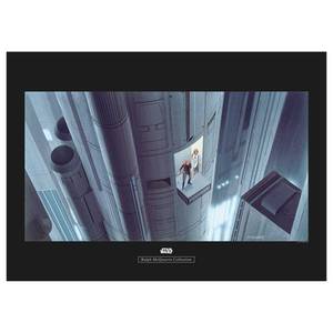Wandbild Star Wars Falcon Hangar Mehrfarbig - Papier - 70 cm x 50 cm