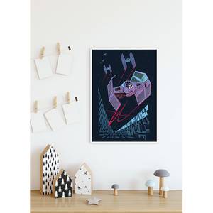 Wandbild Star Wars Vector TIE-Fighter Mehrfarbig - Papier - 50 cm x 70 cm