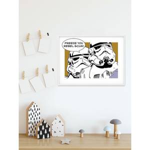 Tableau déco Star Wars Stormtrooper Noir / Blanc - Papier - 70 x 50 cm