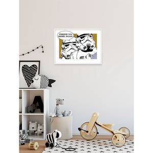 Wandbild Star Wars Stormtrooper Schwarz / Weiß - Papier - 70 cm x 50 cm