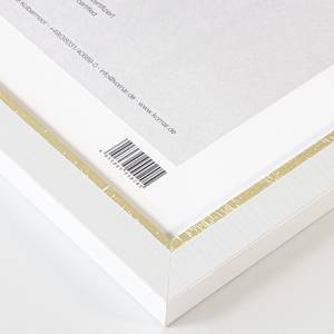 Bilderrahmen Holz Elegant Papier / Massivholz - 50 cm x 70 cm - Weiß