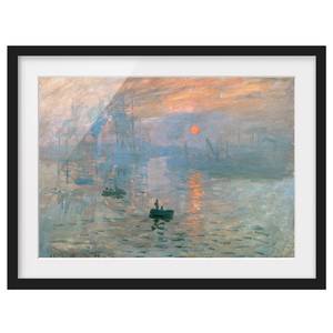 Afbeelding Claude Monet Impression II papier/grenenhout - blauw - 100 x 70 cm