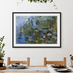 Bild Claude Monet Seerosen Nympheas II Papier / Kiefer - Lila - 100 x 70 cm