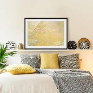 Afbeelding Monet Vijver Waterlelies II papier/grenenhout - geel - 100 x 70 cm