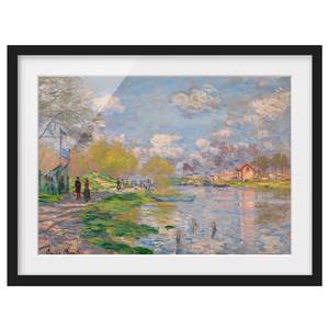 Afbeelding Claude Monet Seine II papier/grenenhout - meerdere kleuren - 100 x 70 cm