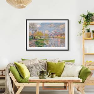 Tableau Claude Monet, La Seine II Papier / Pin - Multicolore - 100 x 70 cm