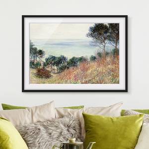 Afbeelding Monet Kust Varengeville II papier/grenenhout - beige - 100 x 70 cm