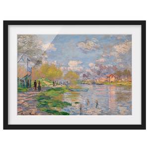 Afbeelding Claude Monet Seine II papier/grenenhout - meerdere kleuren - 70 x 50 cm