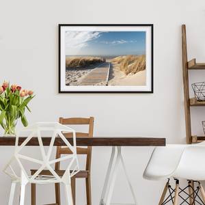 Poster con cornice Ostsee Carta / Pino - Beige - 70 x 50 cm