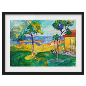 Tableau Munch, Jardin de Asgardstrand II Papier / Pin - Vert - 70 x 50 cm