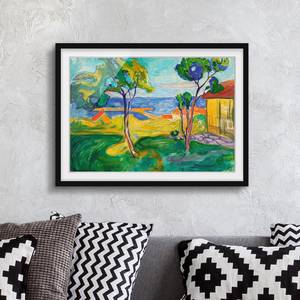 Tableau Munch, Jardin de Asgardstrand II Papier / Pin - Vert - 70 x 50 cm