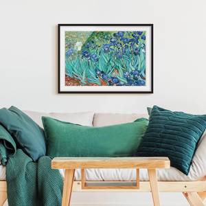 Afbeelding Vincent van Gogh Iris II papier/grenenhout - blauw - 70 x 50 cm