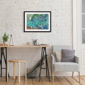 Afbeelding Vincent van Gogh Iris II papier/grenenhout - blauw - 70 x 50 cm