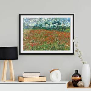 Afbeelding Van Gogh Klaprozenveld II papier/grenenhout - rood - 100 x 70 cm