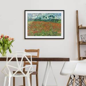 Tableau van Gogh, coquelicots II Papier / Pin - Rouge - 100 x 70 cm