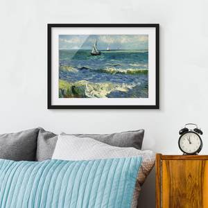 Tableau van Gogh, Paysage marin II Papier / Pin - Bleu - 70 x 50 cm