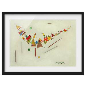 Afbeelding Kandinsky Winkelschwung II papier/grenenhout - beige - 100 x 70 cm
