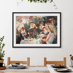 Tableau Renoir Déjeuner des canotiers II Papier / Pin - Multicolore - 70 x 50 cm