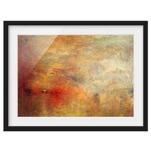 Tableau déco Coucher de soleil marin II Papier / Pin - Orange - 70 x 50 cm
