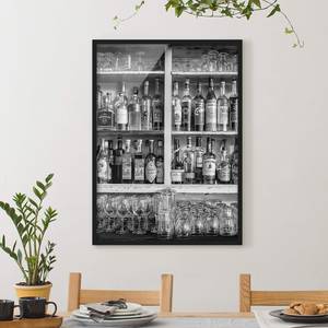 Afbeelding Bar papier/grenenhout - zwart/wit - 50 x 70 cm