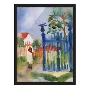 Afbeelding August Macke Gartentor papier/grenenhout - meerdere kleuren - 50 x 70 cm