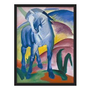 Afbeelding Franz Marc Blauw Paard papier/grenenhout - meerdere kleuren - 70 x 100 cm