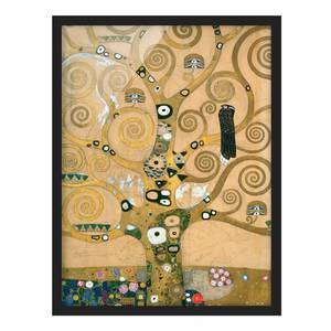 Tableau déco Klimt L’Arbre de vie V Papier / Pin - Doré - 50 x 70 cm